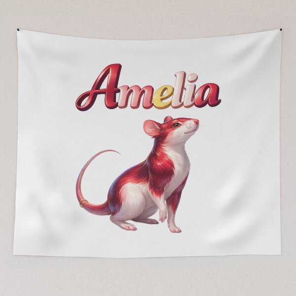 Item preview, Amelia Year of the Rat Eastern Zodiac Intelligence Prosperity Design designed and sold by AlexLineArt.