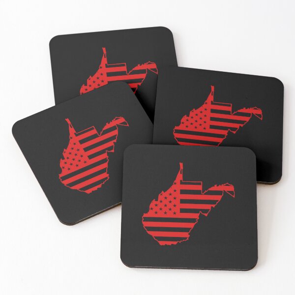 Item preview, West Virginia USA Flag Silhouette – Stars and Stripes State Outline designed and sold by Paper Drip.