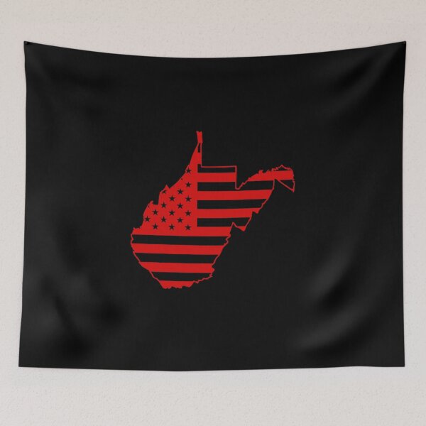 Item preview, West Virginia USA Flag Silhouette – Stars and Stripes State Outline designed and sold by Paper Drip.