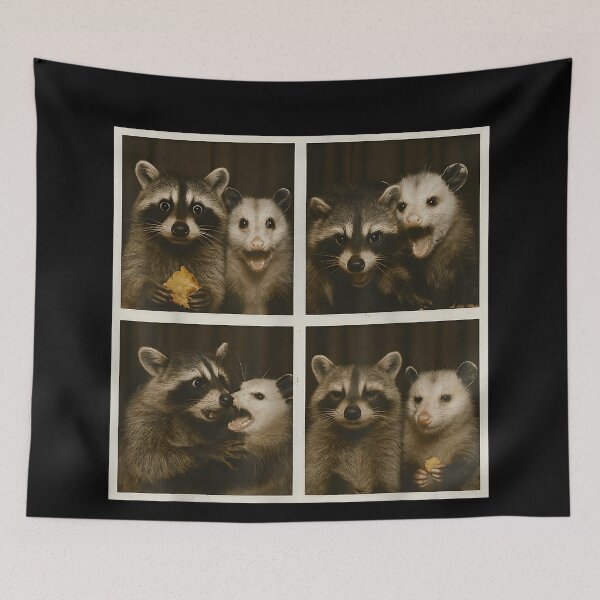 Item preview, Funny Possum and Raccoon Photobooth Selfie Trash Feral designed and sold by JohnBrightIdeas.