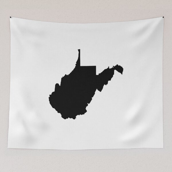 Item preview, West Virginia Map Silhouette – Minimal Black designed and sold by Paper Drip.
