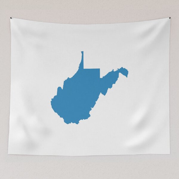 Item preview, West Virginia Map Silhouette – Minimal Black and White designed and sold by Paper Drip.
