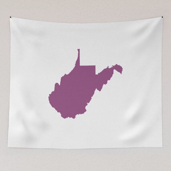Item preview, West Virginia Map Silhouette – Minimal Purple designed and sold by Paper Drip.