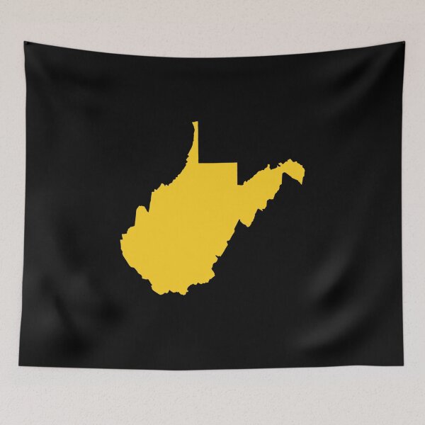 Item preview, West Virginia Map Silhouette – Minimal Yellow designed and sold by Paper Drip.