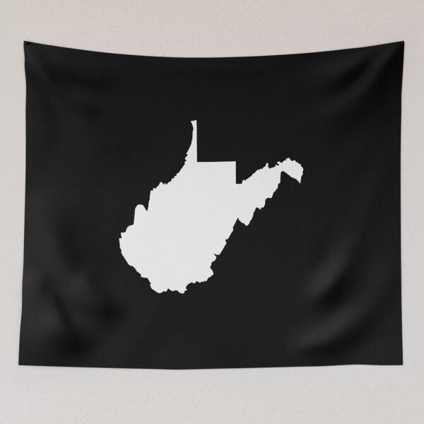 Item preview, West Virginia Map Silhouette – Minimal White designed and sold by Paper Drip.