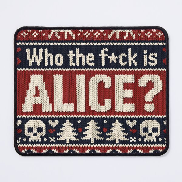 Item preview, Who the fck is Alice, cool knitting picture designed and sold by Mauswohn.