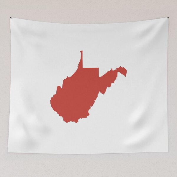 Item preview, West Virginia Map Silhouette – Minimal Maroon designed and sold by Paper Drip.