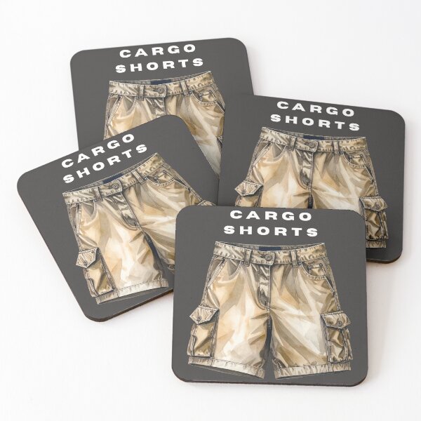 Item preview, Vintage Watercolor Cargo Shorts – Gorpcore Utility Aesthetic designed and sold by Pukisdaizi.