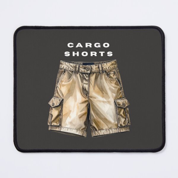 Item preview, Vintage Watercolor Cargo Shorts – Gorpcore Utility Aesthetic designed and sold by Pukisdaizi.