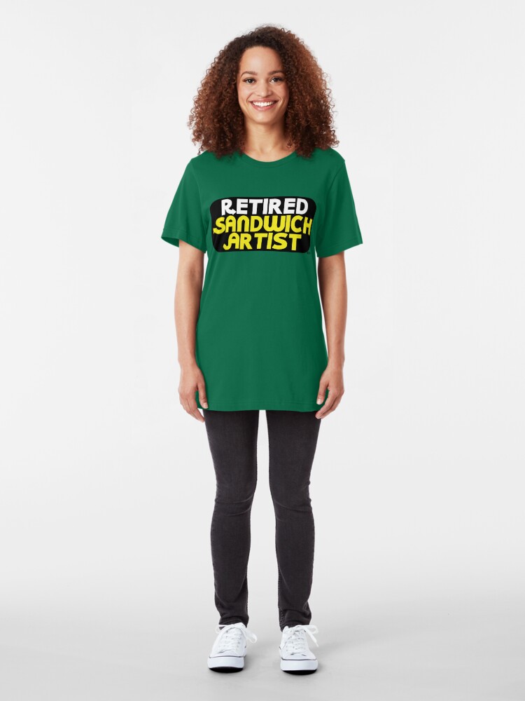 Alternate view of Retired Sandwich Artist Slim Fit T-Shirt