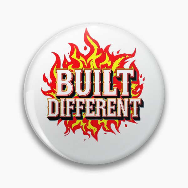 Item preview, Built Different – Bold Flaming Motivation Quote Design designed and sold by ULTIMATE CREATIONS.