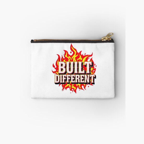 Item preview, Built Different – Bold Flaming Motivation Quote Design designed and sold by ULTIMATE CREATIONS.