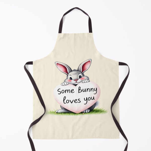 Item preview, Some Bunny Loves You – Cute Bunny with Heart designed and sold by Dakson Design - Fantasy Art.