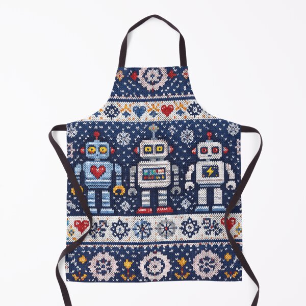 Item preview, cool robots, knitting patterns designed and sold by Mauswohn.