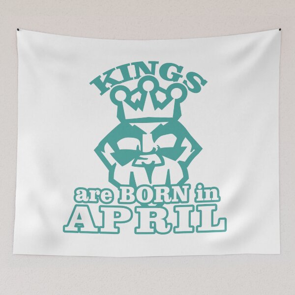 Item preview, Kings Are Born in April – Birthday Crown Typography Design designed and sold by TipTop GFX.