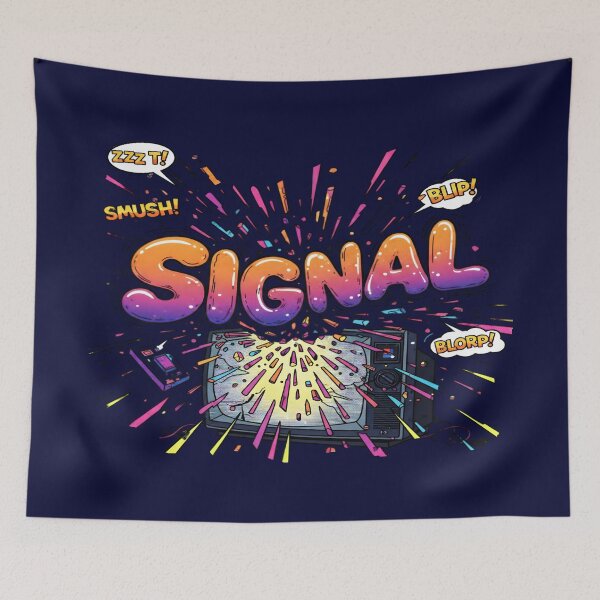 Item preview, SIGNAL TV Explosion - Retro Comic Book Pop Art designed and sold by Dakson Design - Fantasy Art.