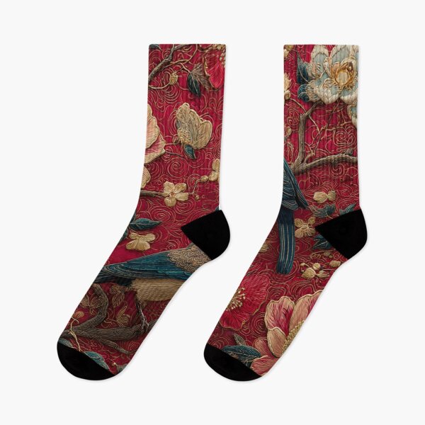 Item preview, Chinese Royal Silk Floral 2 Birds Red Carpet designed and sold by GrinGalore.