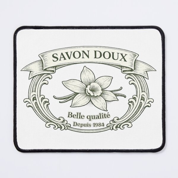 Item preview, Savon Doux Vintage Soap Label T-Shirt designed and sold by LoppiPrintShop.