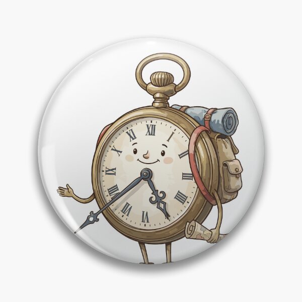 Item preview, Quirky Cute Object Doodle: Pocket Watch Adventurer designed and sold by bapupa.