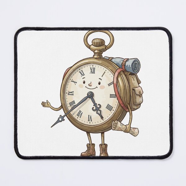 Item preview, Quirky Cute Object Doodle: Pocket Watch Adventurer designed and sold by bapupa.