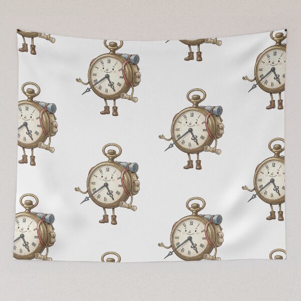 Item preview, Quirky Cute Object Doodle: Pocket Watch Adventurer designed and sold by bapupa.