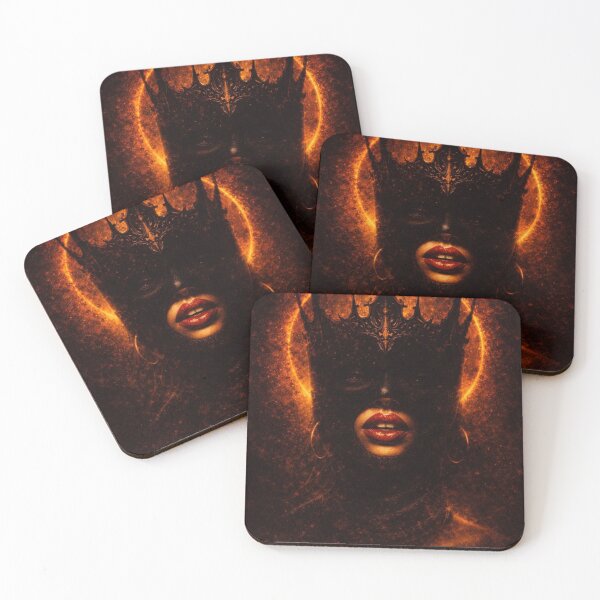 Item preview, Queen of Shadows – Dark Crowned Portrait Ember Glow designed and sold by the-dovlat.