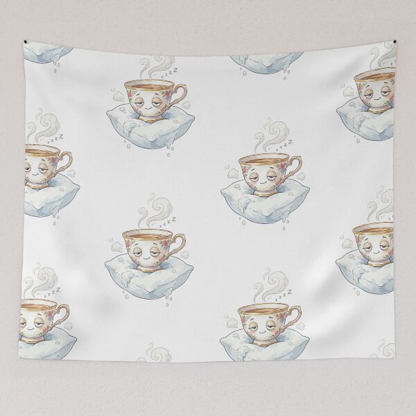 Item preview, Quirky Cute Object Doodle: Teacup Daydreamer designed and sold by bapupa.
