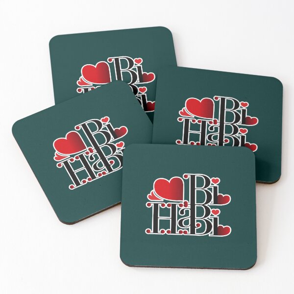 Item preview, Habibi Arabic text with heart decorated Design designed and sold by VioletKetkity.