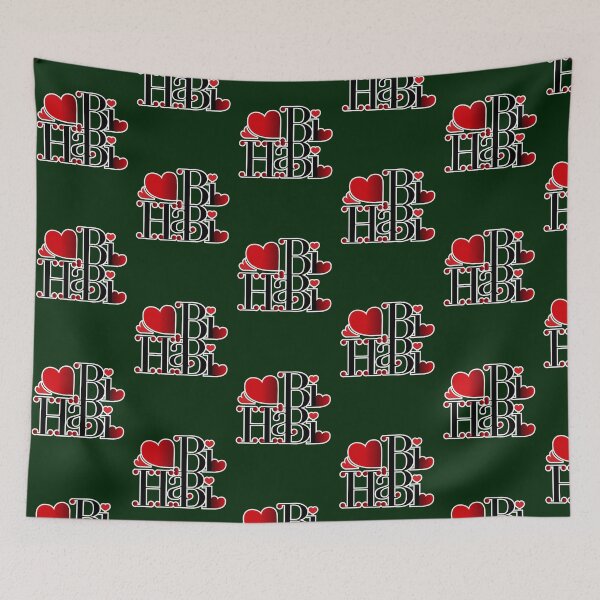 Item preview, Habibi Arabic text with heart decorated Design designed and sold by VioletKetkity.