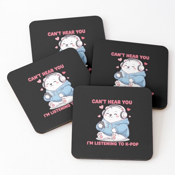Item preview,  Can't Hear You I'm Listening To Kpop Cute Bear designed and sold by dudelinart.