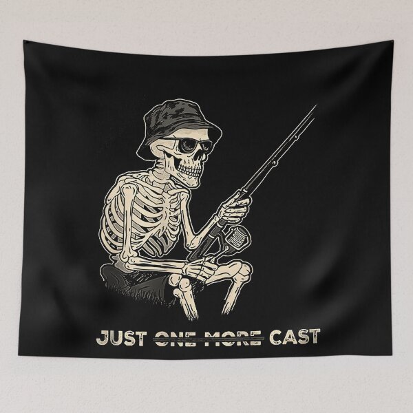 Item preview, Funny Skeleton Fishing  Just One More Cast designed and sold by JohnBrightIdeas.