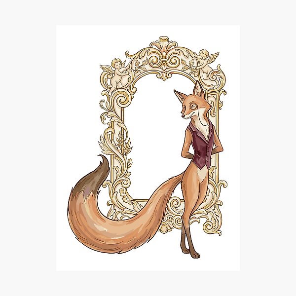 Item preview, Rococo Revival: Golden Scroll Fox designed and sold by bapupa.