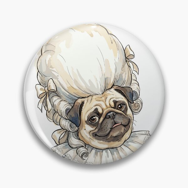 Item preview, Rococo Revival: Pug's Powdered Wig designed and sold by bapupa.
