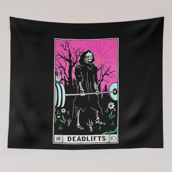 Item preview, Funny Tarot Card Deadlifts Gym Workout Occult Reader designed and sold by JohnBrightIdeas.