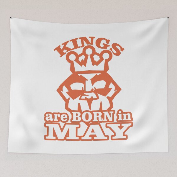 Item preview, Kings Are Born in May – Birthday Crown Typography Design designed and sold by TipTop GFX.