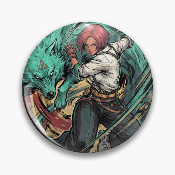 Item preview, Giovanna Guilty Gear Strive Rei Wolf Companion Brazilian Fighter Flash Kick Mixup Fan Art Portrait Poster T-Shirt Sticker Print Gift designed and sold by Senpaiwaves.