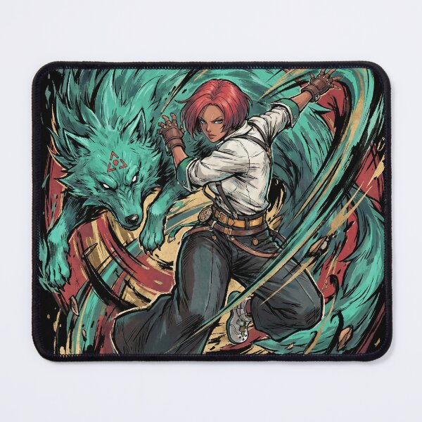 Item preview, Giovanna Guilty Gear Strive Rei Wolf Companion Brazilian Fighter Flash Kick Mixup Fan Art Portrait Poster T-Shirt Sticker Print Gift designed and sold by Senpaiwaves.