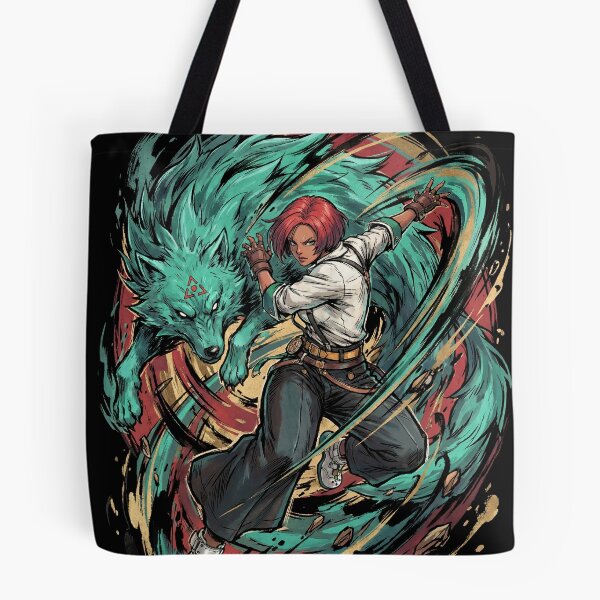 Item preview, Giovanna Guilty Gear Strive Rei Wolf Companion Brazilian Fighter Flash Kick Mixup Fan Art Portrait Poster T-Shirt Sticker Print Gift designed and sold by Senpaiwaves.