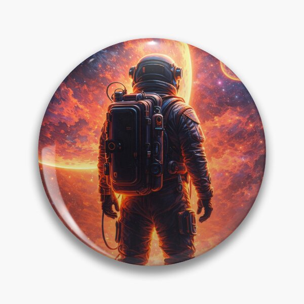 Item preview, Astronaut Horizon – Fiery Cosmic Planet Sci-Fi Poster designed and sold by the-dovlat.