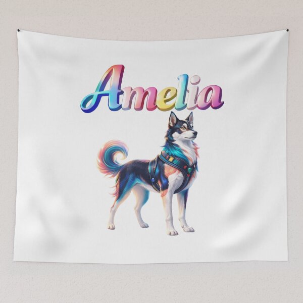 Item preview, Amelia Year of the Dog Eastern Zodiac Loyalty Protection Design designed and sold by AlexLineArt.