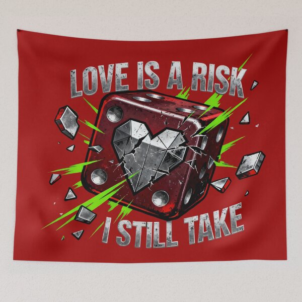 Item preview, Love Is a Risk I Still Take – Urban Streetwear Valentine Graphic Tee designed and sold by Maximilianos.