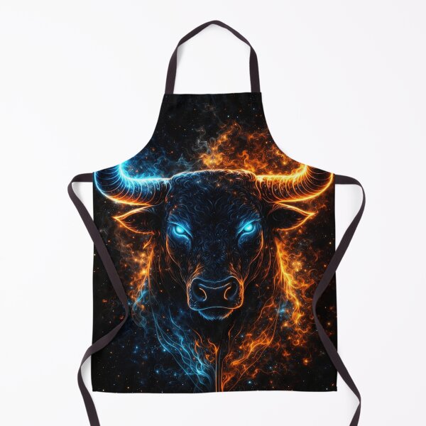Item preview, Cosmic Bull – Fire and Ice Neon Energy Taurus Beast designed and sold by the-dovlat.