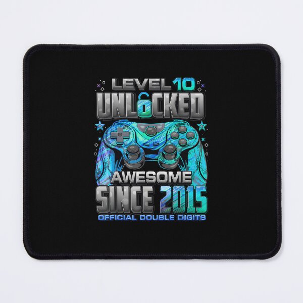 Item preview, Level 10 Unlocked Awesome Since 2015 10th Birthday Gaming Gamer Birthday 2025 designed and sold by JohnBrightIdeas.