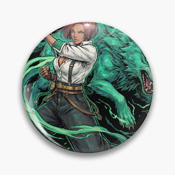 Item preview, Giovanna Guilty Gear Strive Rei Wolf Companion Brazilian Fighter Flash Kick Mixup Fan Art Portrait Poster T-Shirt Sticker Print Gift designed and sold by Senpaiwaves.