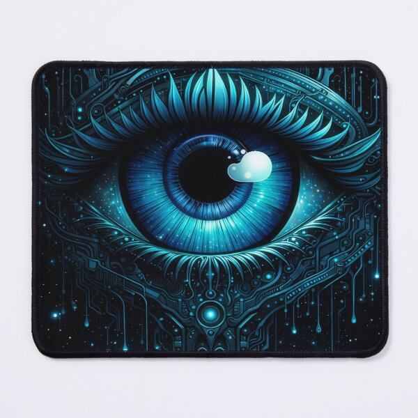 Item preview, Biomech Vision – Cybernetic Eye Sci-Fi Neon Symbol designed and sold by the-dovlat.