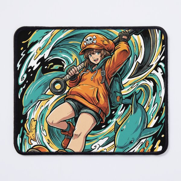 Item preview, May Guilty Gear Strive XX Jellyfish Pirate Anchor Dolphin Mr Dolphin Jellyfish Follies Fan Art Portrait Poster T-Shirt Sticker Print Gift designed and sold by Senpaiwaves.