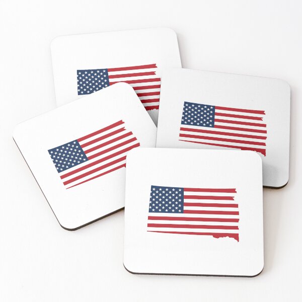 Item preview, South Dakota Stars & Stripes State Silhouette – Distressed Americana designed and sold by Paper Drip.
