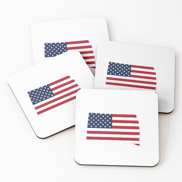 Item preview, South Dakota Stars & Stripes State Silhouette – Distressed Americana designed and sold by Paper Drip.