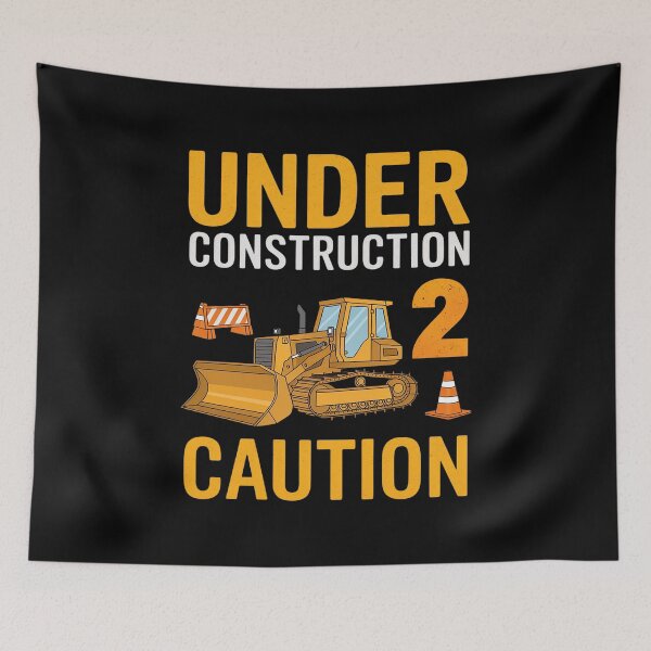Item preview, Kids 2nd Birthday Under Construction Caution I am Turning 2  designed and sold by FadeOfThrone.