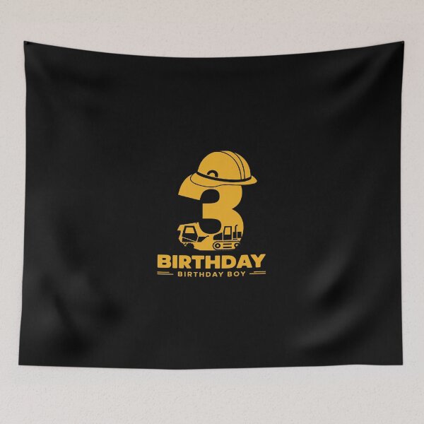 Item preview, Kids 3rd Birthday Boy Construction Three 3 Year Old 3yr Bday Kid  designed and sold by SyntaxClaw.
